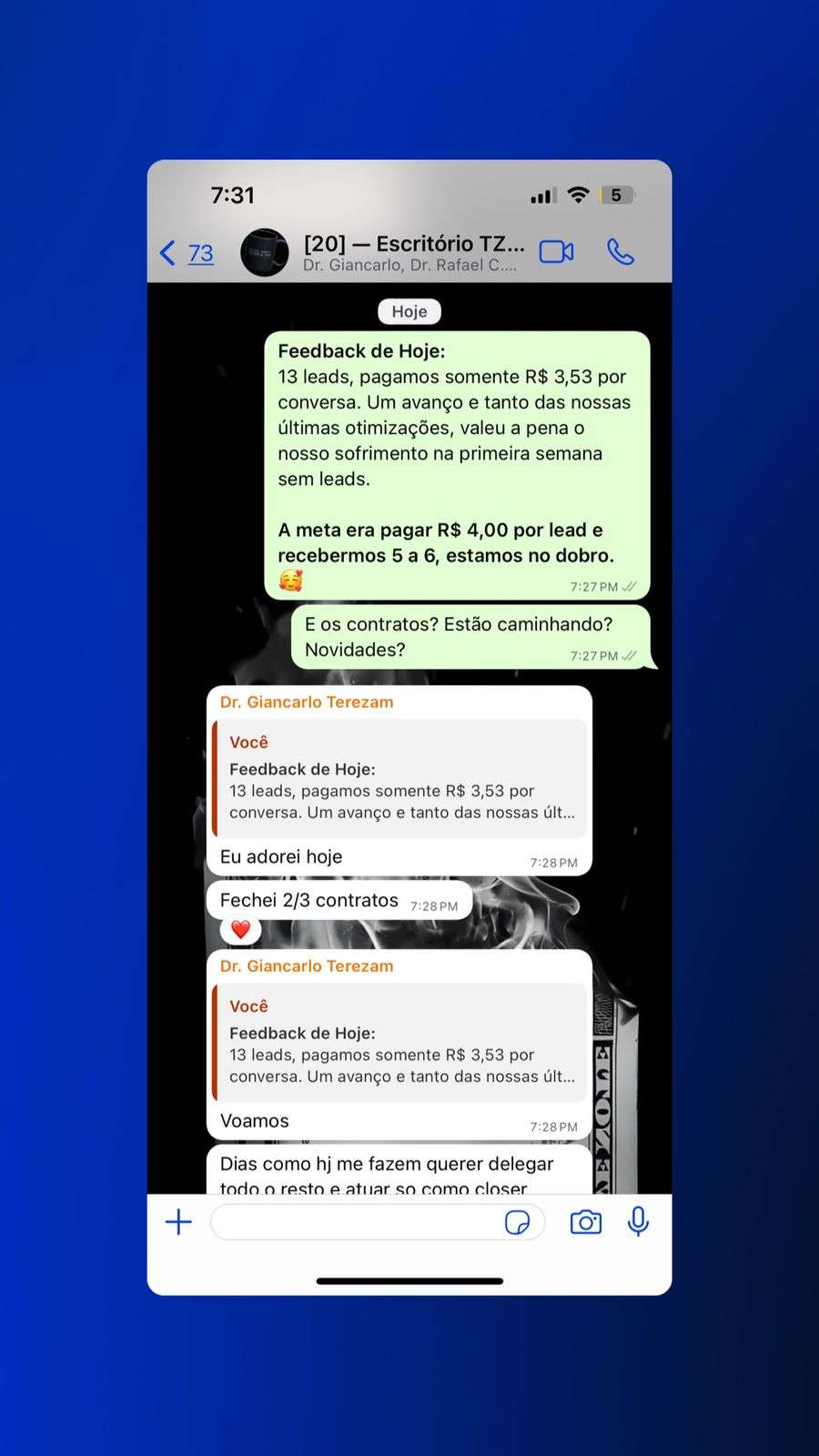 GIAN - 3 FECHAMENTOS EM 1 DIA + CPA POR 3,53