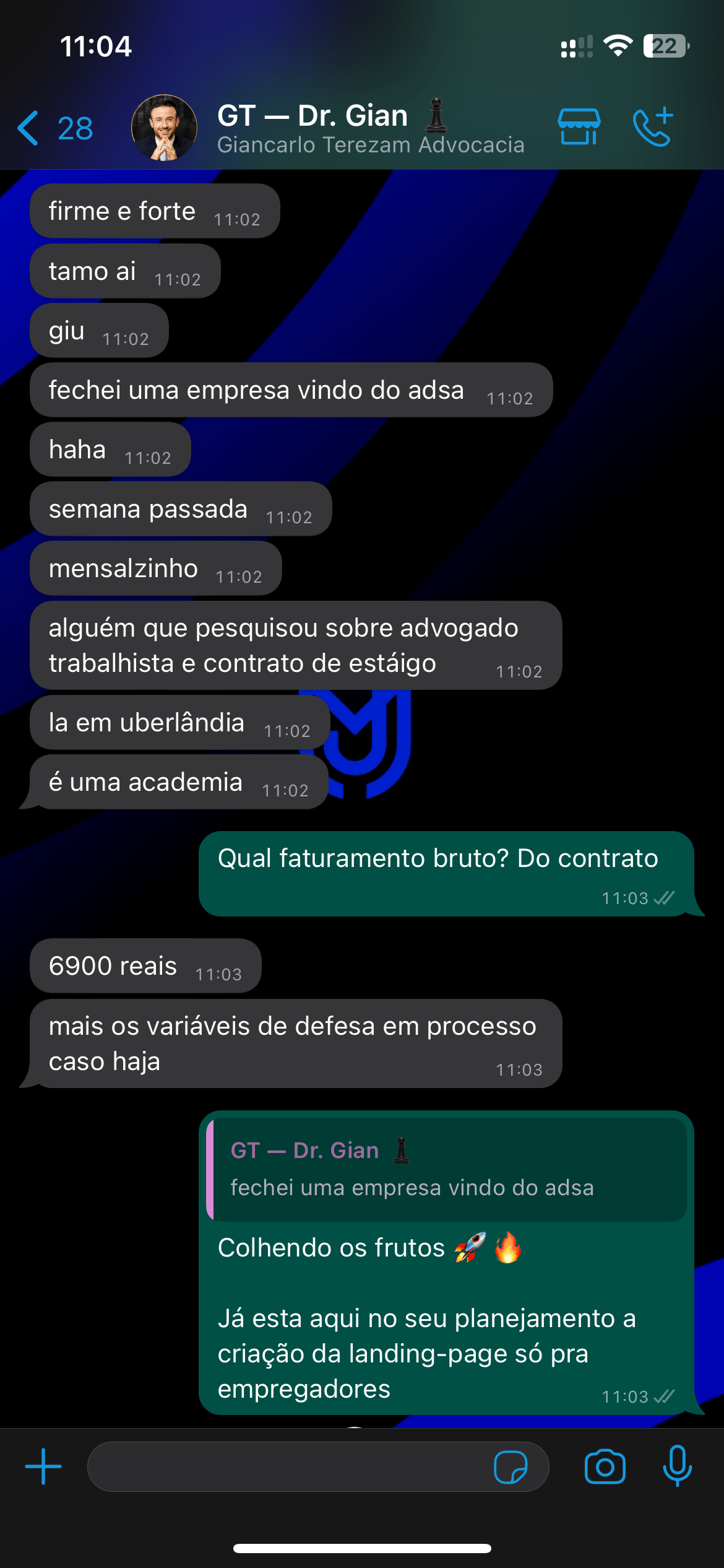 GIAN - FECHAMENTO - EMPRESÁRIO RECLAMADO